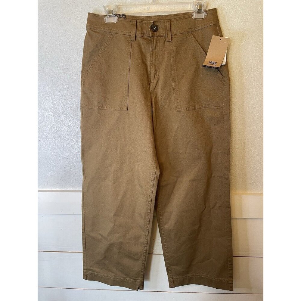 VANS In the Know Dark Beige PANTS New Khakis Mens Size 27 x‎ 26 Skater Gorpcore
